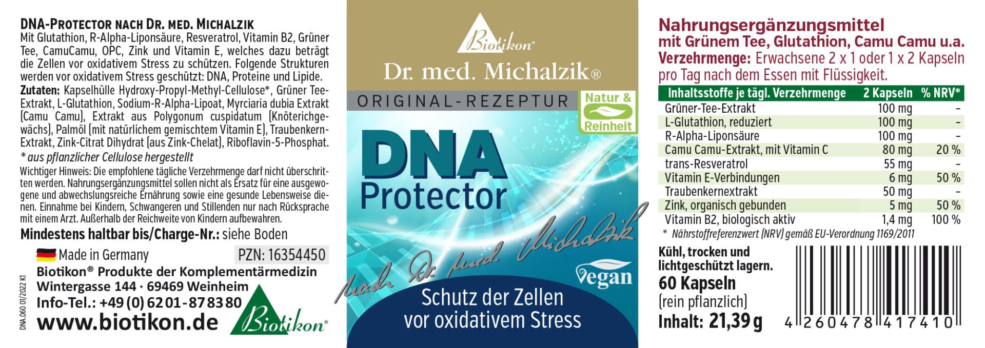 DNA Protector Nach Dr Med Michalzik 60 Kapseln