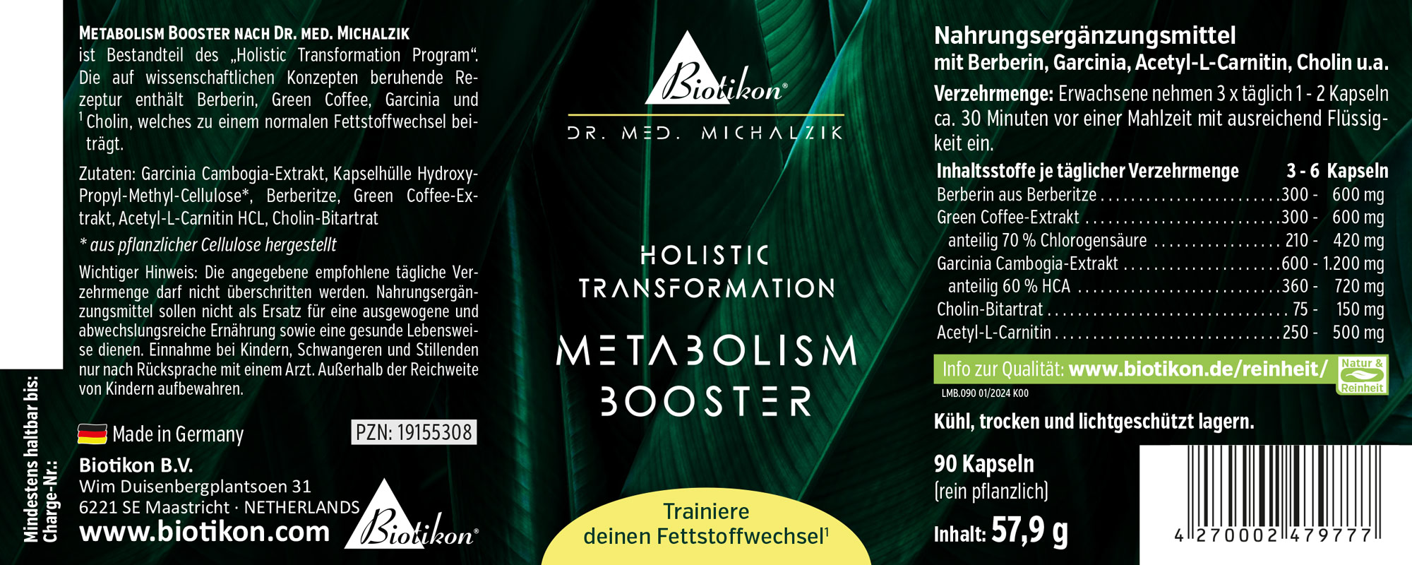 HTP Slim zero 3 & Metabolism Booster by Dr. med. Michalzik