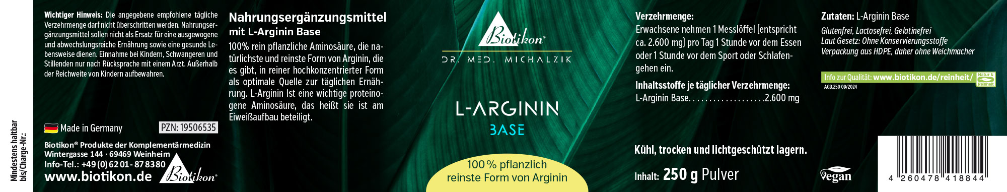 L-Arginin Base Pulver