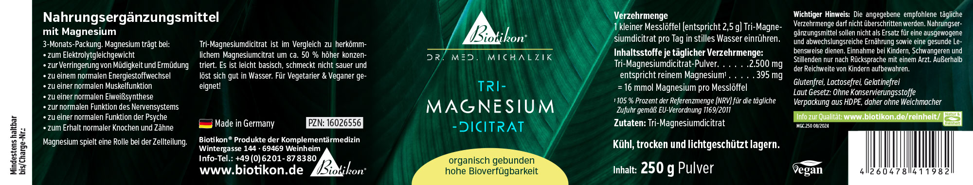 Magnésium Tri-Magnésim-Dicitrate Poudre