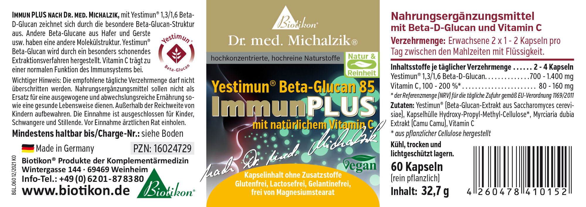 ImmunPLUS Beta Glucan 85