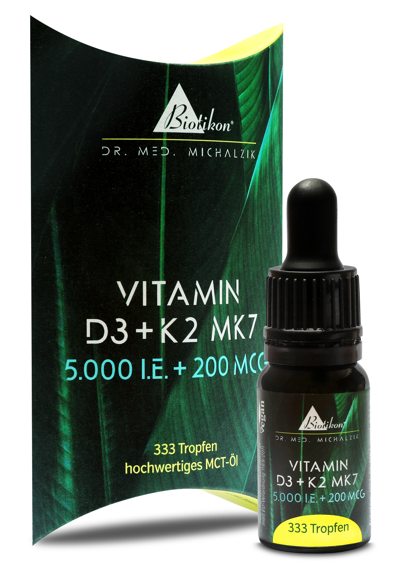 Vitamin D3 + K2 MK7 forte, 5.000 I.E. + 200 MCG