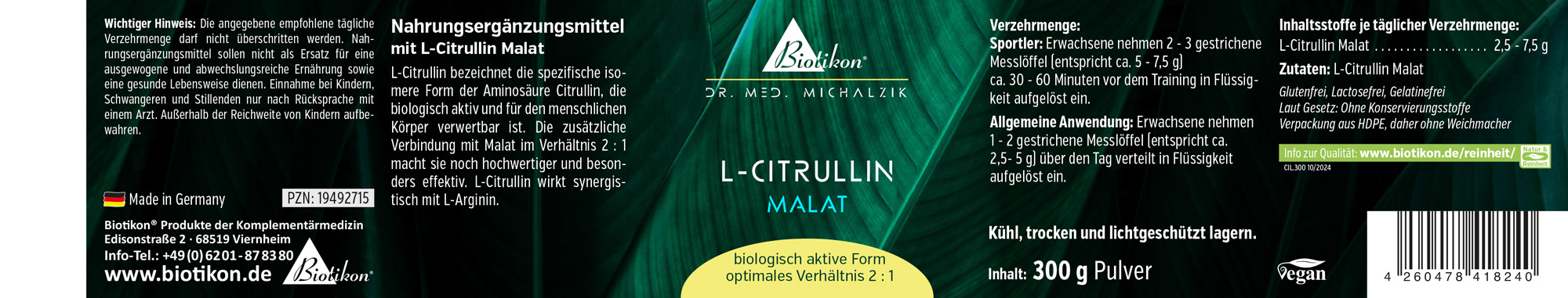 L-Citrullin Malat Pulver