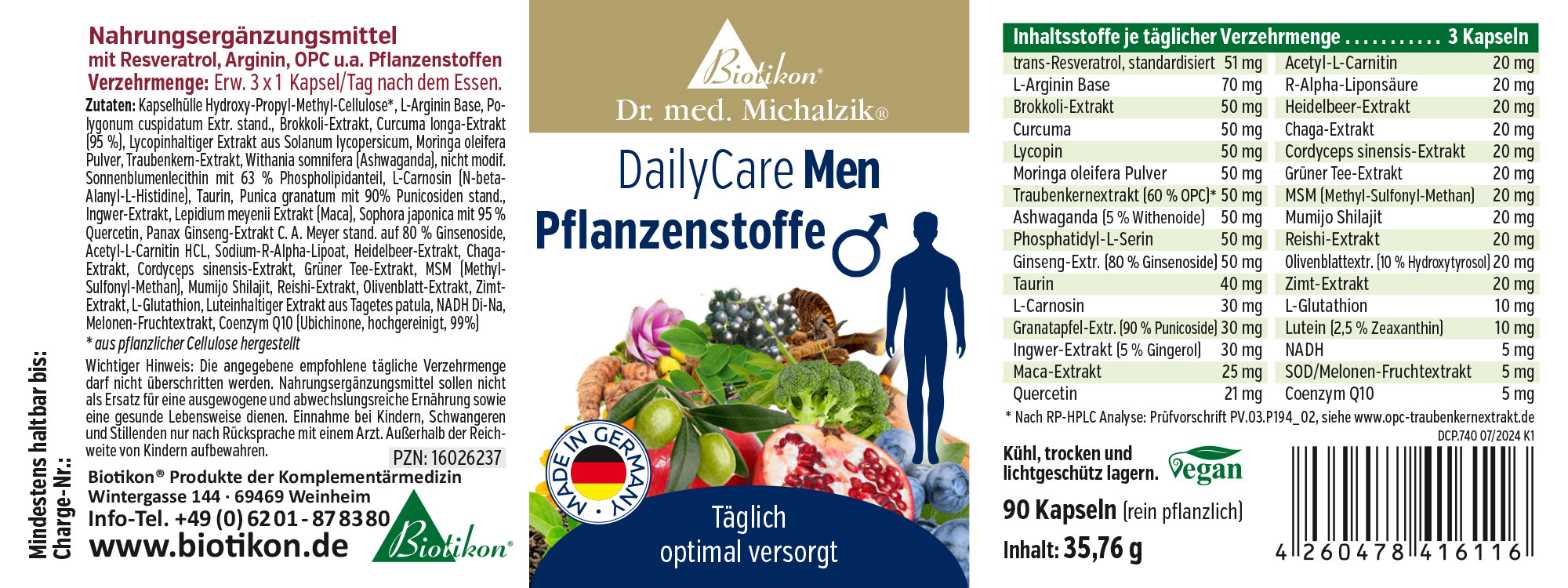 DailyCare Men Pflanzenstoffe